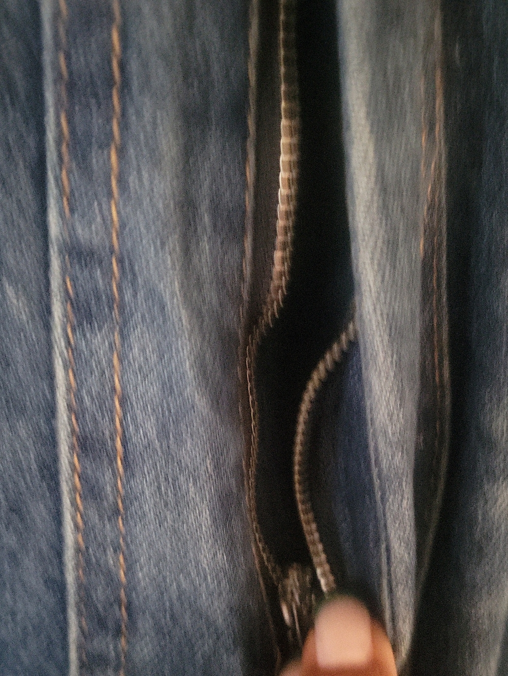 AKIRA Denim Wide-Leg Jumpsuit with Fur Trim - Dark Blue - Picture 5 of 12